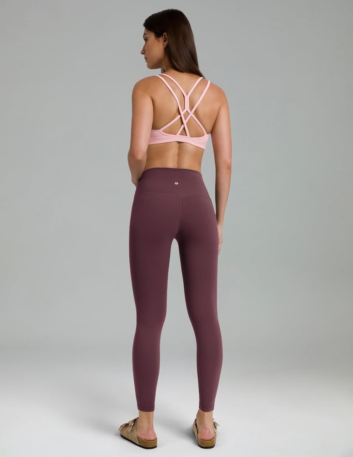 image:imageColorfulkoala Womens Dreamlux High Waisted Workout Leggings 25 28 Inseam Yoga PantsPlum Red