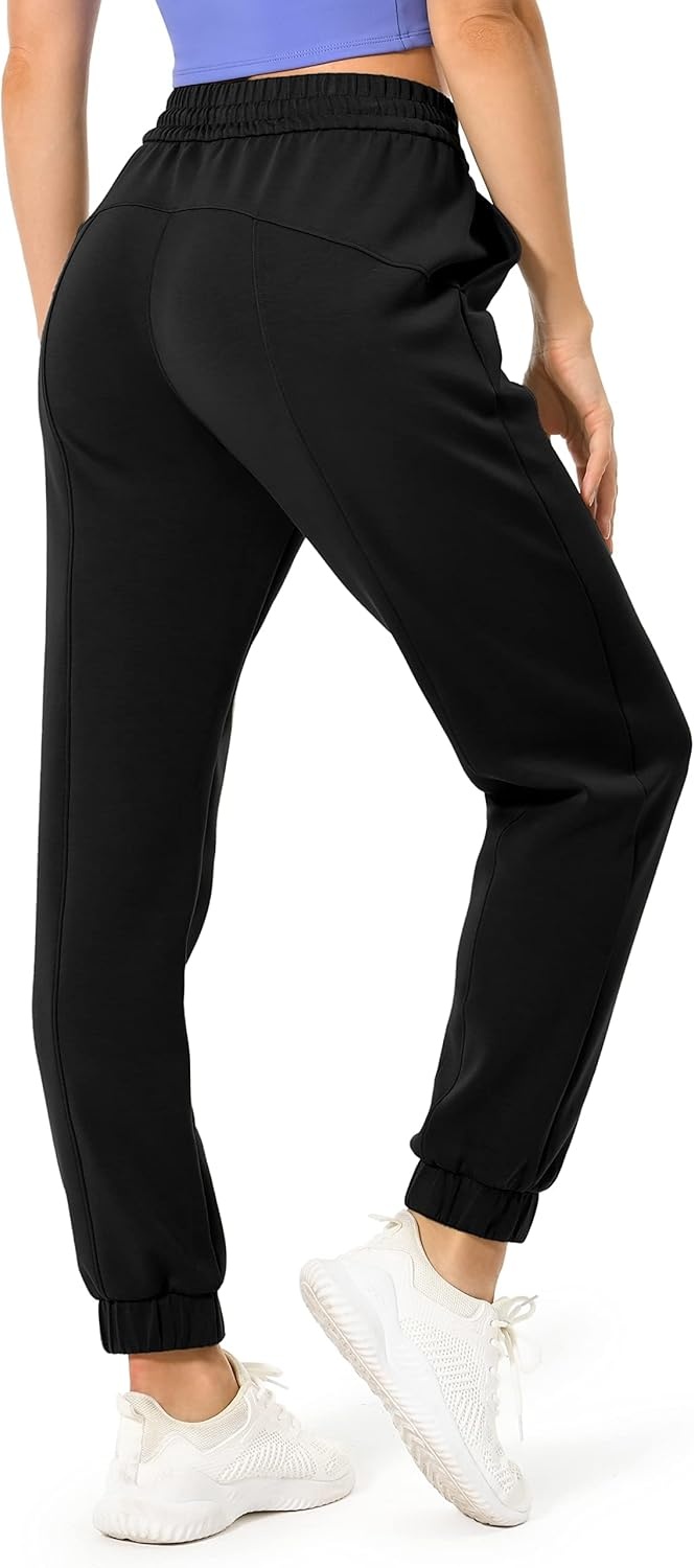 image:imageColorfulkoala Womens High Waisted Ultra Soft Velvra Modal Joggers Running Sweatpants Casual Lounge Pants with PocketsBlack