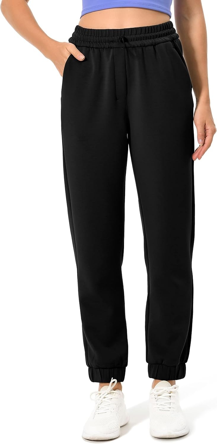 image:imageColorfulkoala Womens High Waisted Ultra Soft Velvra Modal Joggers Running Sweatpants Casual Lounge Pants with PocketsBlack