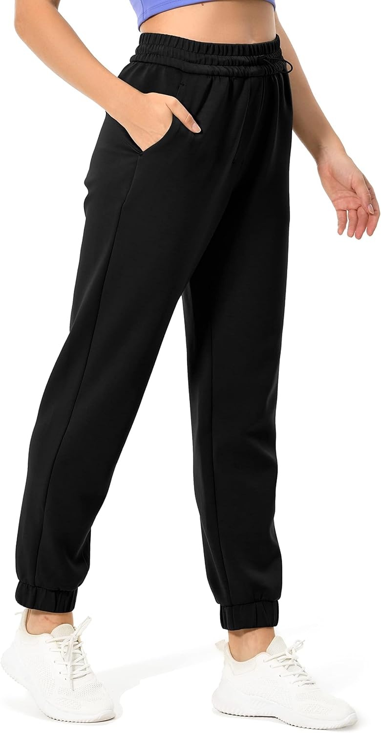 image:imageColorfulkoala Womens High Waisted Ultra Soft Velvra Modal Joggers Running Sweatpants Casual Lounge Pants with PocketsBlack