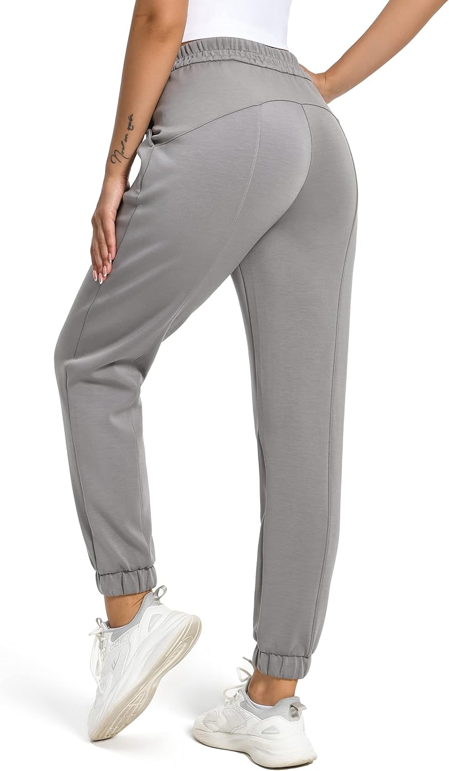 image:imageColorfulkoala Womens High Waisted Ultra Soft Velvra Modal Joggers Running Sweatpants Casual Lounge Pants with PocketsCharcoal Grey