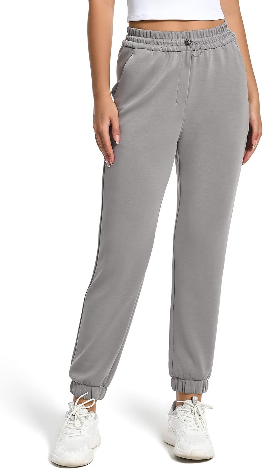 image:imageColorfulkoala Womens High Waisted Ultra Soft Velvra Modal Joggers Running Sweatpants Casual Lounge Pants with PocketsCharcoal Grey