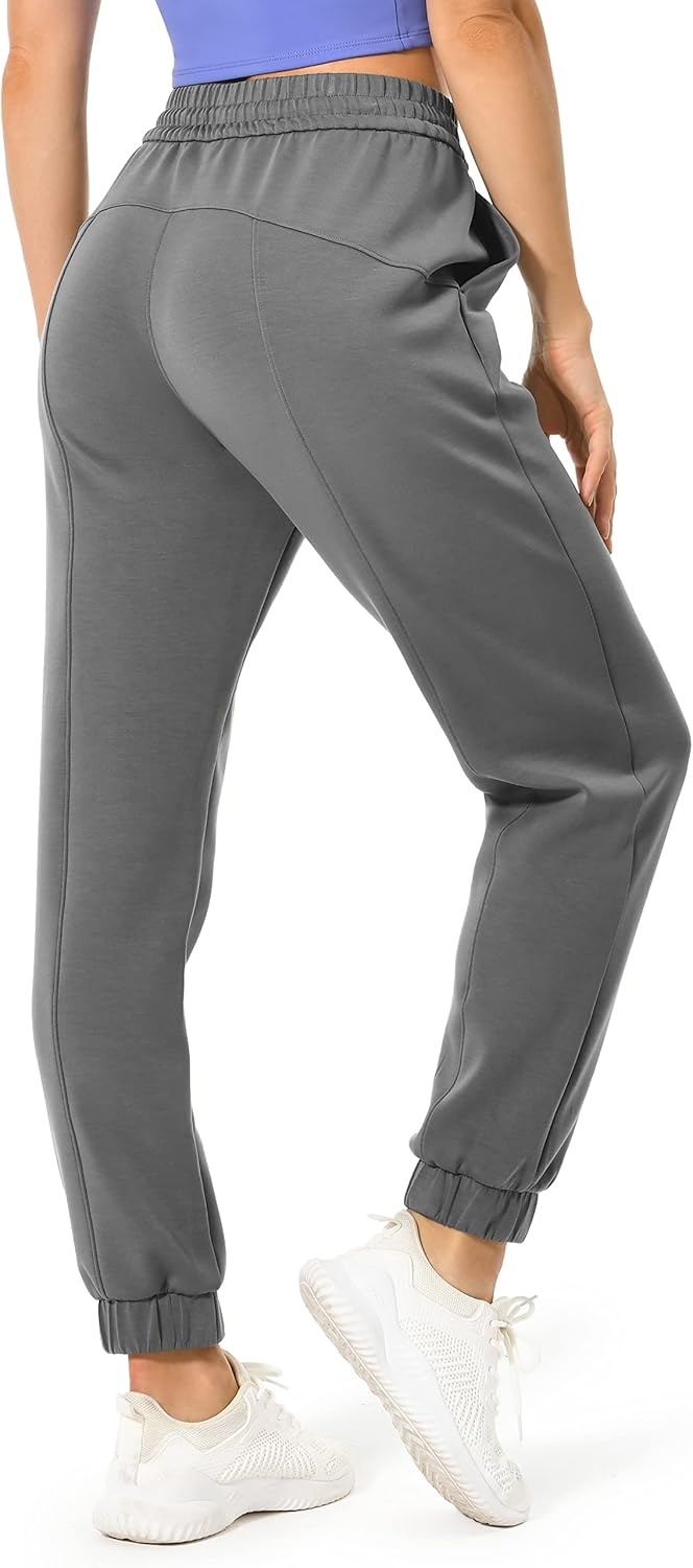 image:imageColorfulkoala Womens High Waisted Ultra Soft Velvra Modal Joggers Running Sweatpants Casual Lounge Pants with PocketsDark Carbon