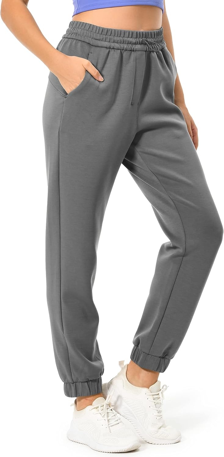 image:imageColorfulkoala Womens High Waisted Ultra Soft Velvra Modal Joggers Running Sweatpants Casual Lounge Pants with PocketsDark Carbon