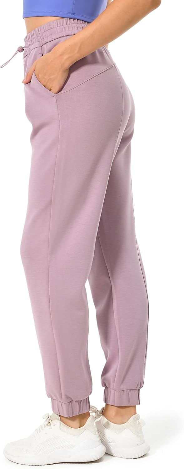 image:imageColorfulkoala Womens High Waisted Ultra Soft Velvra Modal Joggers Running Sweatpants Casual Lounge Pants with PocketsElderberry
