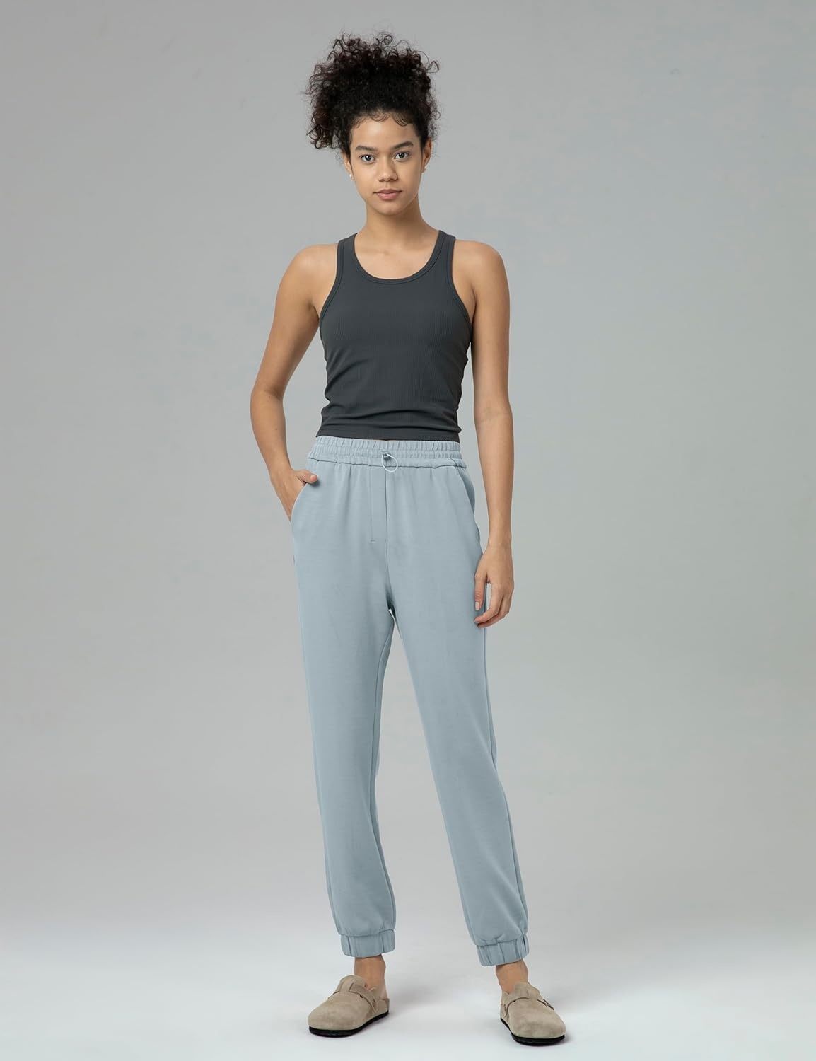 image:imageColorfulkoala Womens High Waisted Ultra Soft Velvra Modal Joggers Running Sweatpants Casual Lounge Pants with PocketsFaded Denim