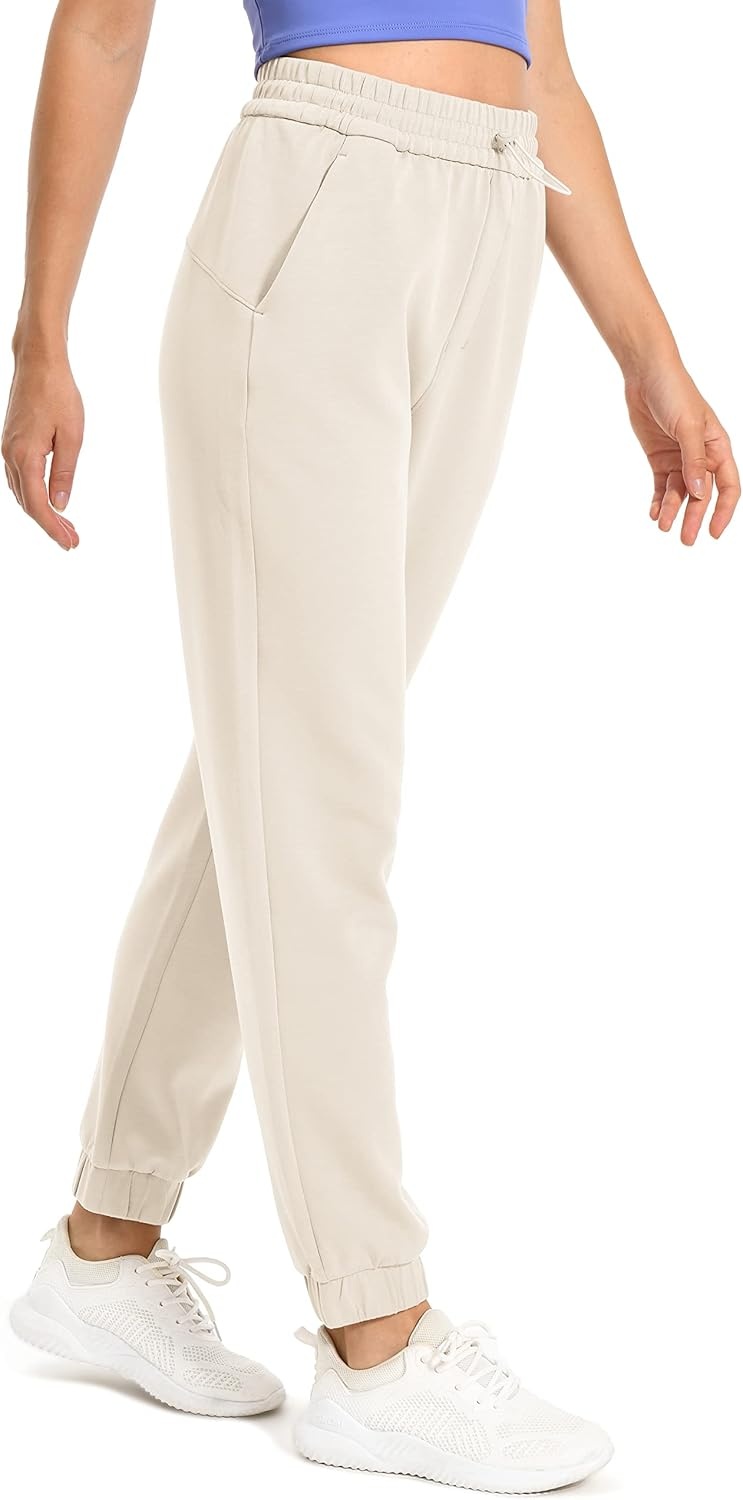 image:imageColorfulkoala Womens High Waisted Ultra Soft Velvra Modal Joggers Running Sweatpants Casual Lounge Pants with PocketsIvory