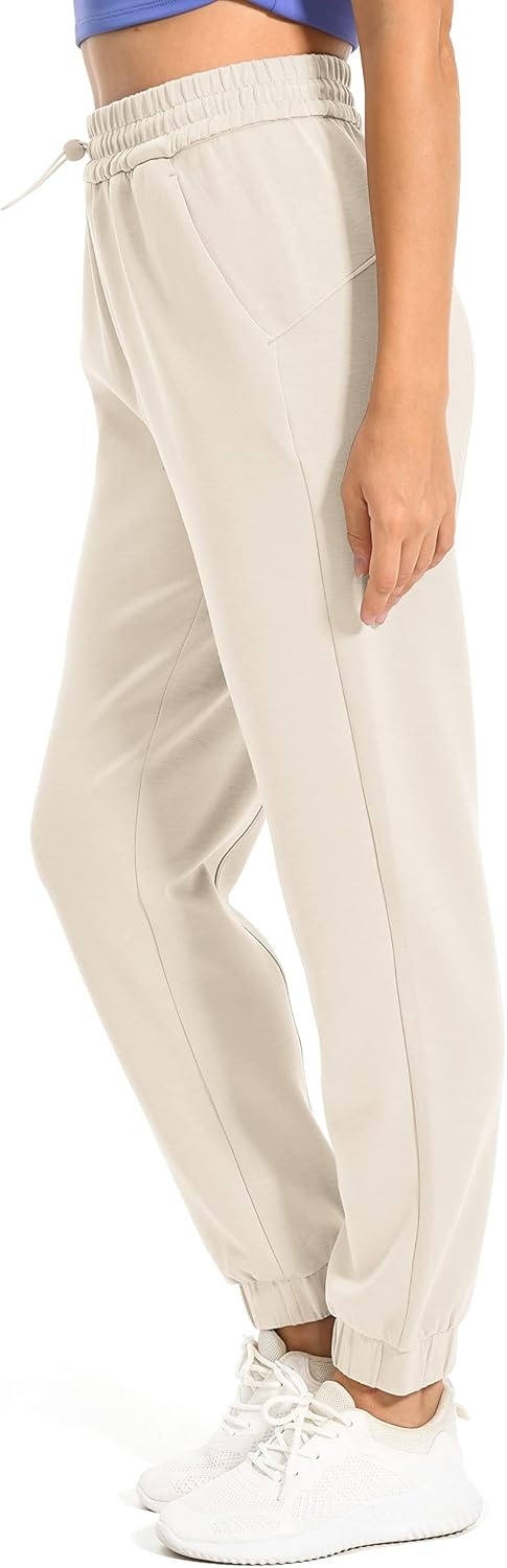 image:imageColorfulkoala Womens High Waisted Ultra Soft Velvra Modal Joggers Running Sweatpants Casual Lounge Pants with PocketsIvory
