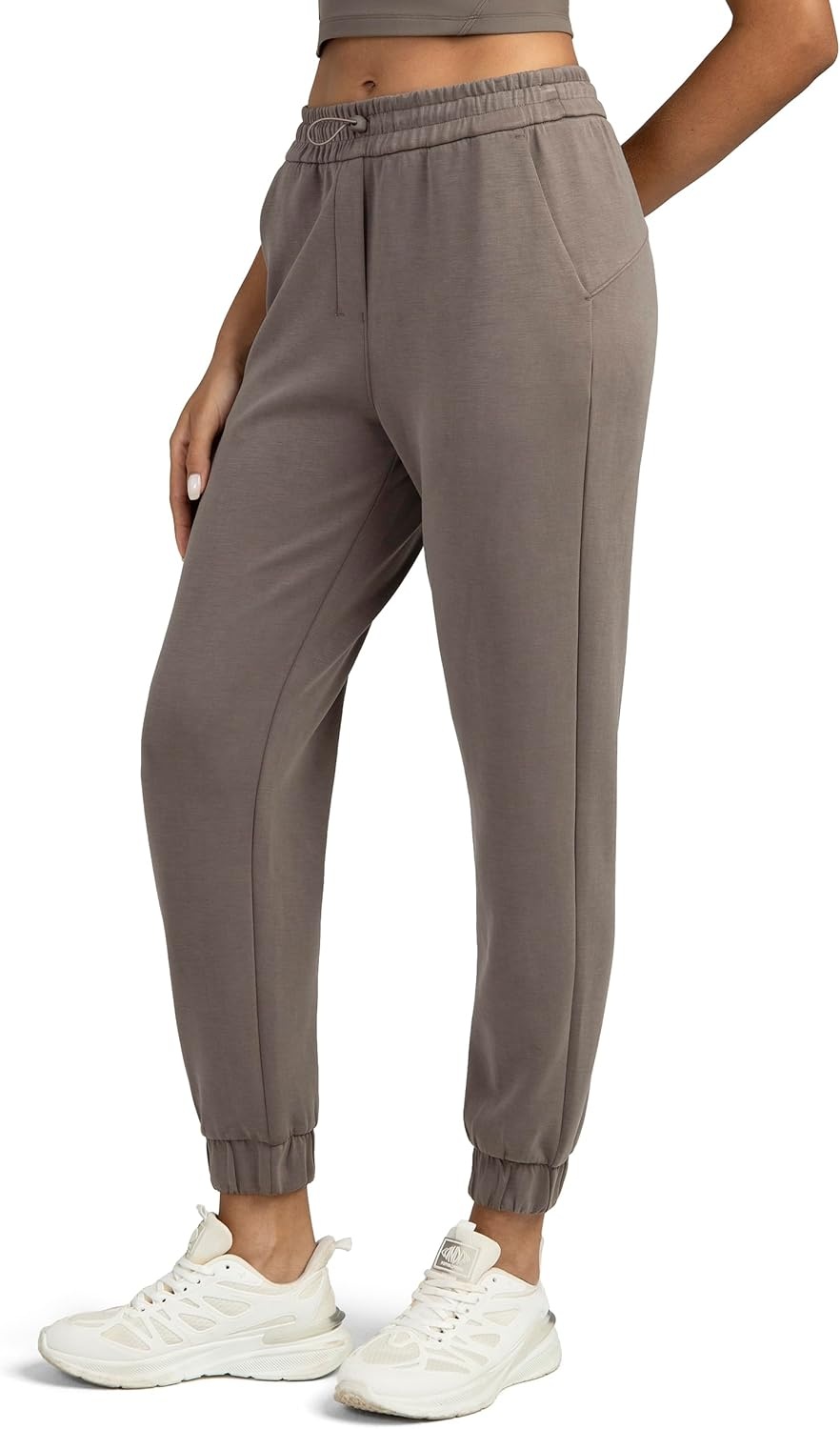 image:imageColorfulkoala Womens High Waisted Ultra Soft Velvra Modal Joggers Running Sweatpants Casual Lounge Pants with PocketsMajor Brown