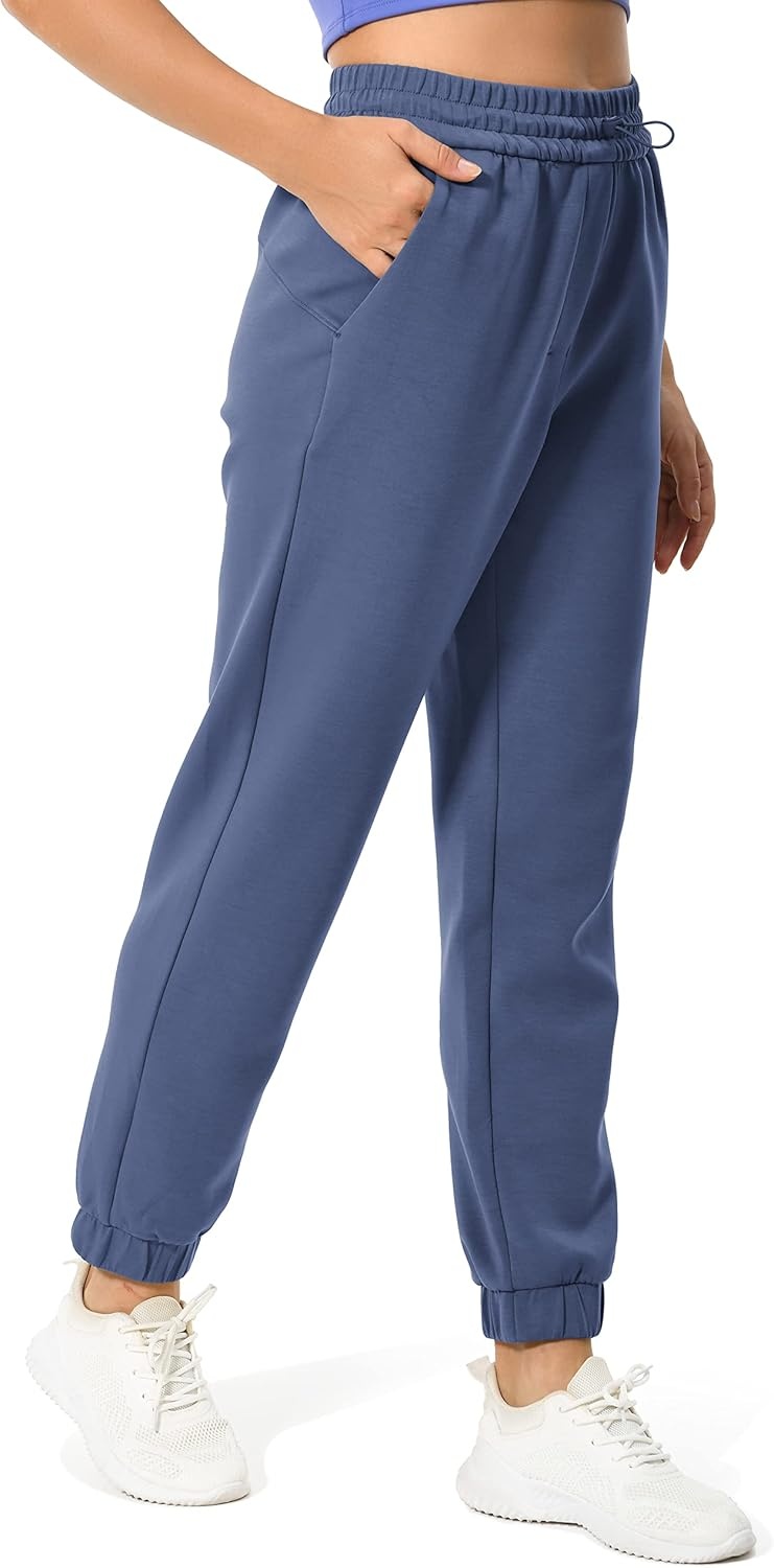 image:imageColorfulkoala Womens High Waisted Ultra Soft Velvra Modal Joggers Running Sweatpants Casual Lounge Pants with PocketsNiagara Blue