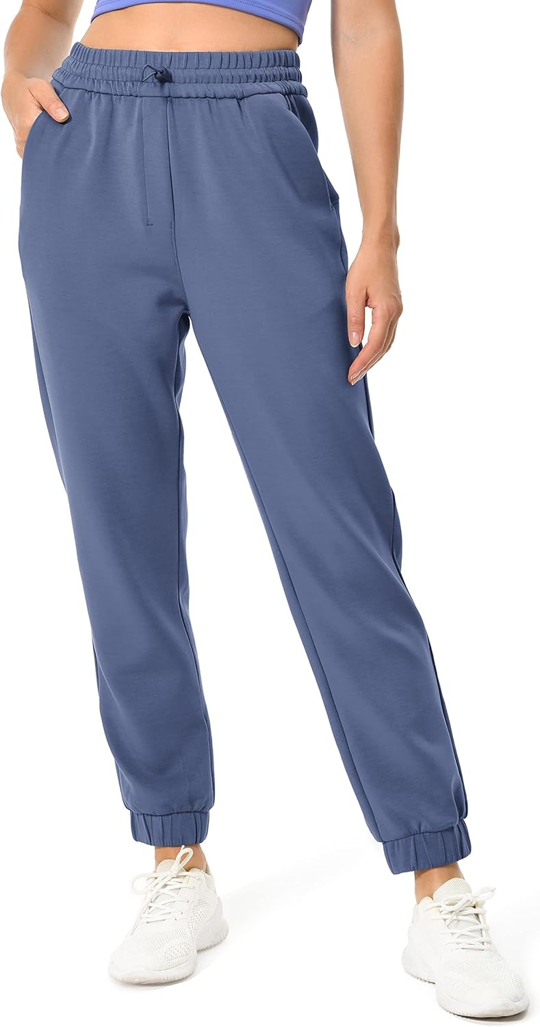 image:imageColorfulkoala Womens High Waisted Ultra Soft Velvra Modal Joggers Running Sweatpants Casual Lounge Pants with PocketsNiagara Blue