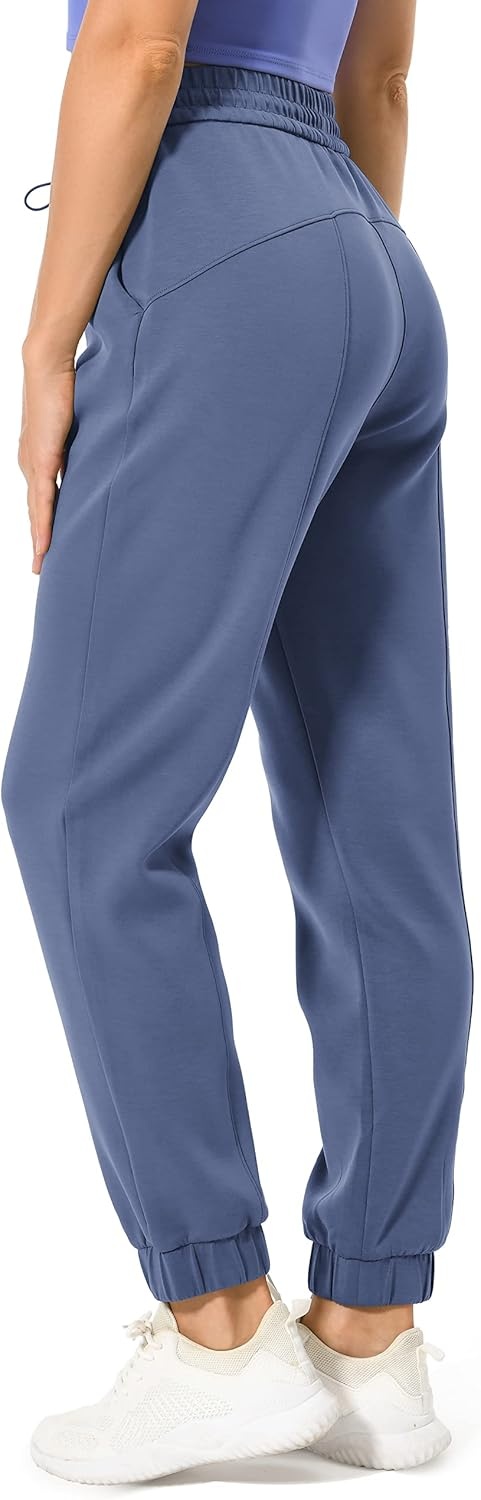image:imageColorfulkoala Womens High Waisted Ultra Soft Velvra Modal Joggers Running Sweatpants Casual Lounge Pants with PocketsNiagara Blue