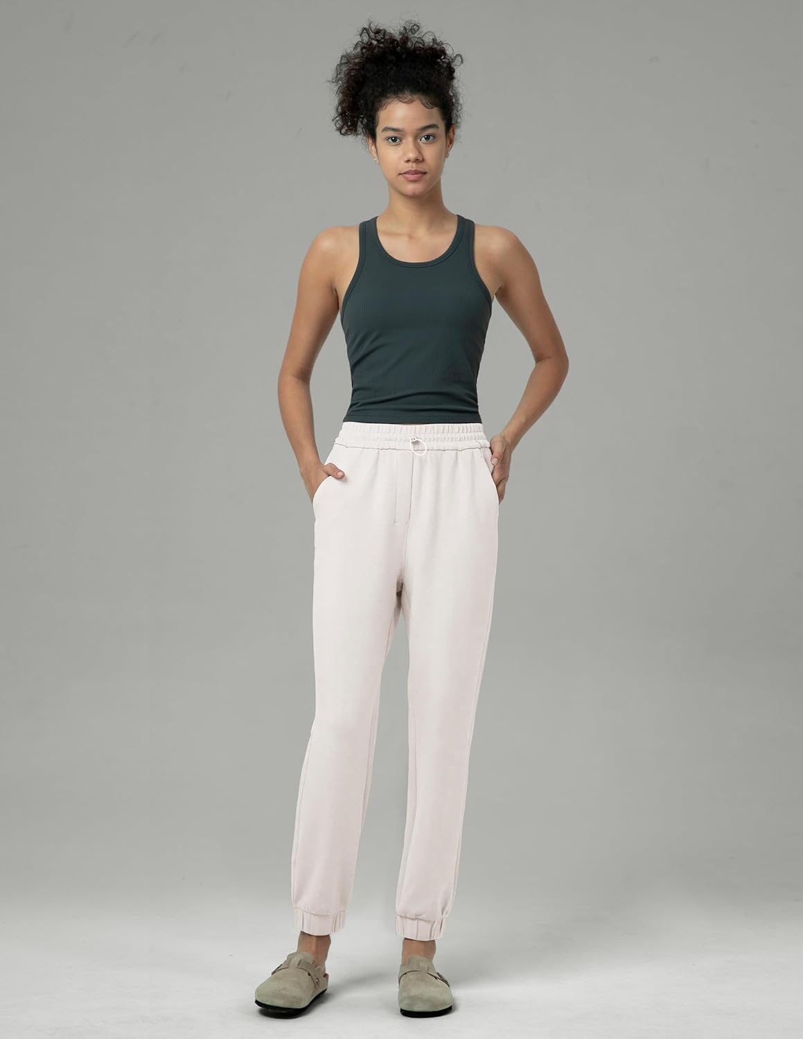 image:imageColorfulkoala Womens High Waisted Ultra Soft Velvra Modal Joggers Running Sweatpants Casual Lounge Pants with PocketsPink Sude