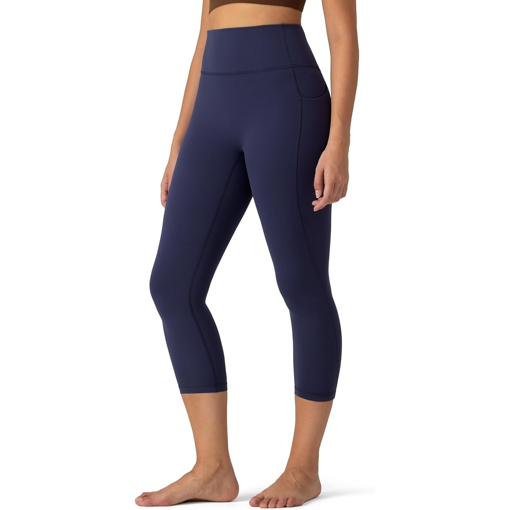 image:imageColorfulkoala Dreamlux No Front Seam Capri Leggings with Pockets for Women High Waisted 21 Buttery Soft Yoga PantsEclipse