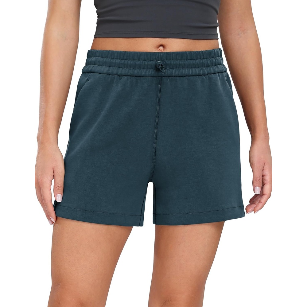 image:imageColorfulkoala Womens High Waisted Ultra Soft Athletic Modal Shorts Casual Summer Lounge Pants with PocketsDark Jasper