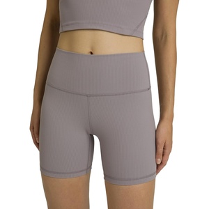image:imageColorfulkoala Womens Dreamlux Ribbed High Waisted Yoga Shorts 6 Inseam Workout TightsNirvana