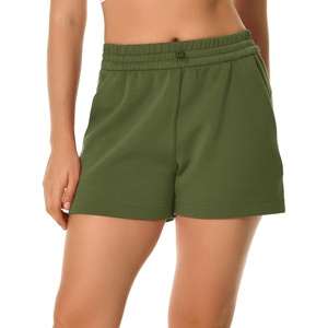 image:imageColorfulkoala Womens High Waisted Ultra Soft Athletic Modal Shorts Casual Summer Lounge Pants with PocketsOlive Green