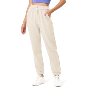 image:imageColorfulkoala Womens High Waisted Ultra Soft Velvra Modal Joggers Running Sweatpants Casual Lounge Pants with PocketsIvory