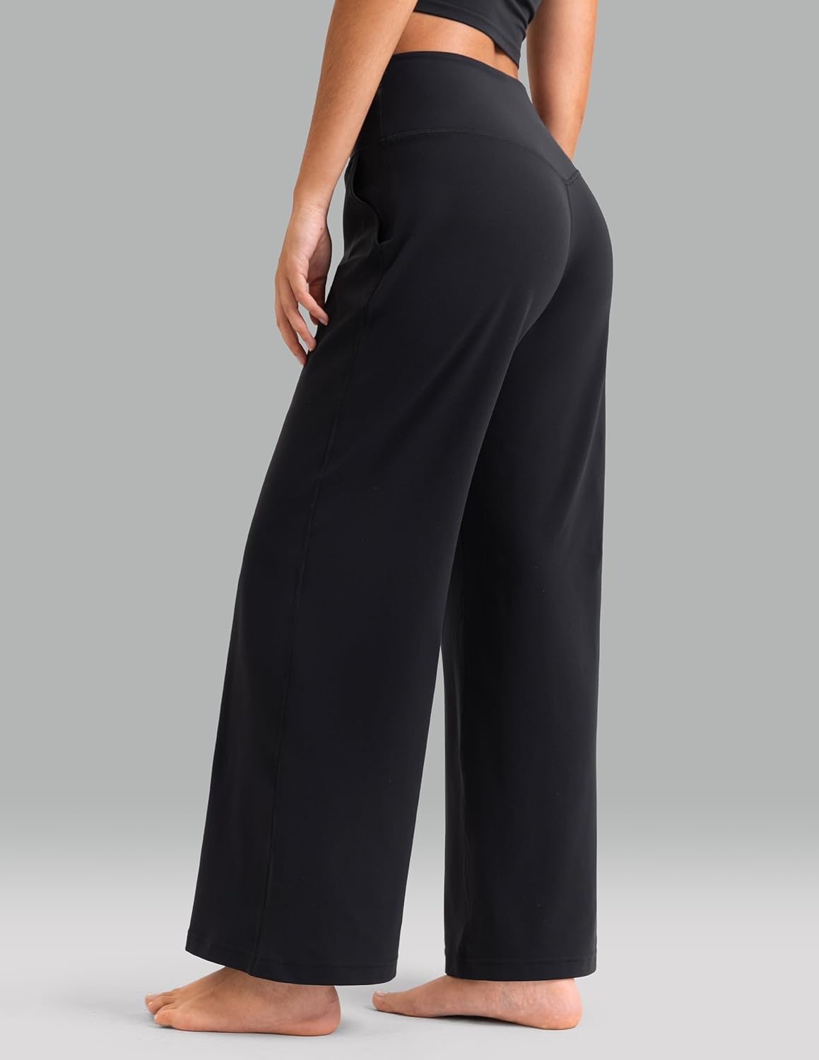 image:imageColorfulkoala Dreamlux Womens HighWaisted Wide Leg Yoga Pants Ultra Soft Casual Lounging Leggings 275295325 InseamBlack
