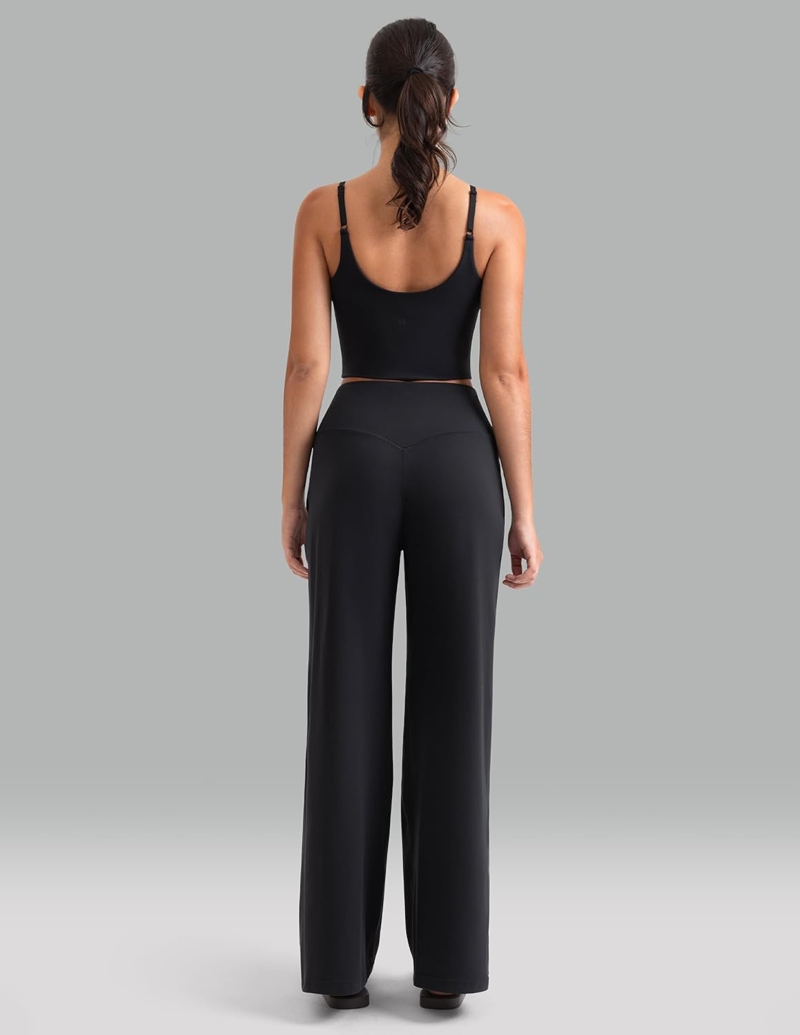 image:imageColorfulkoala Dreamlux Womens HighWaisted Wide Leg Yoga Pants Ultra Soft Casual Lounging Leggings 275295325 InseamBlack