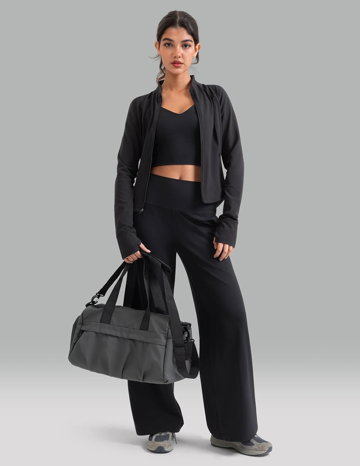 image:imageColorfulkoala Dreamlux Womens HighWaisted Wide Leg Yoga Pants Ultra Soft Casual Lounging Leggings 275295325 InseamBlack