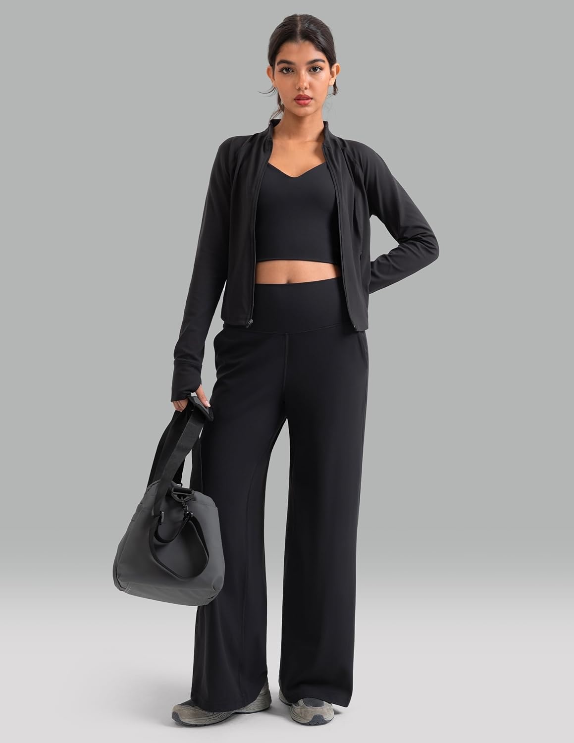 image:imageColorfulkoala Dreamlux Womens HighWaisted Wide Leg Yoga Pants Ultra Soft Casual Lounging Leggings 275295325 InseamBlack