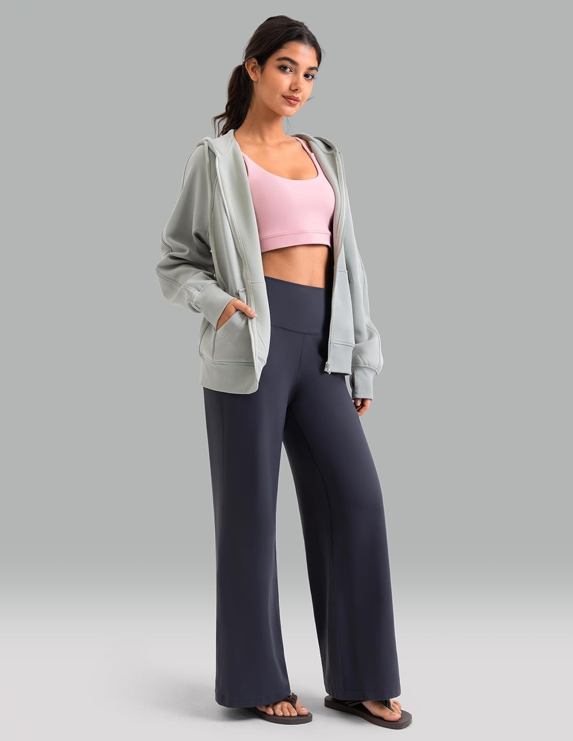 image:imageColorfulkoala Dreamlux Womens HighWaisted Wide Leg Yoga Pants Ultra Soft Casual Lounging Leggings 275295325 InseamBlue Ink