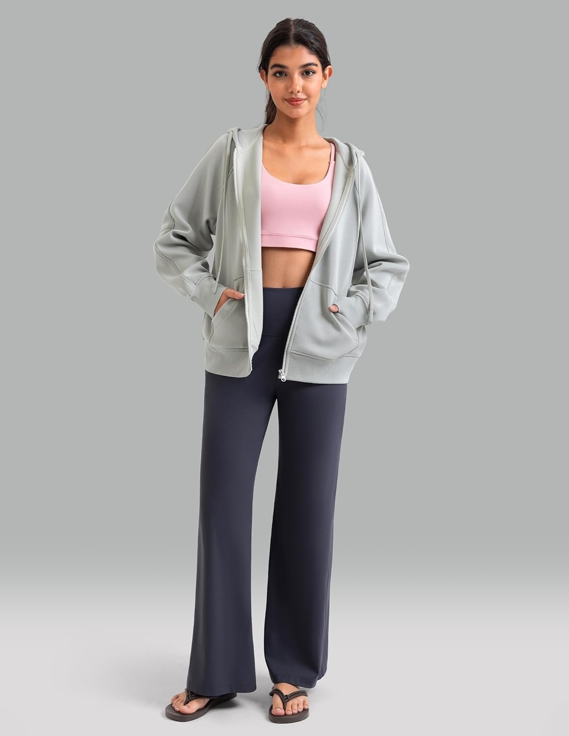 image:imageColorfulkoala Dreamlux Womens HighWaisted Wide Leg Yoga Pants Ultra Soft Casual Lounging Leggings 275295325 InseamBlue Ink