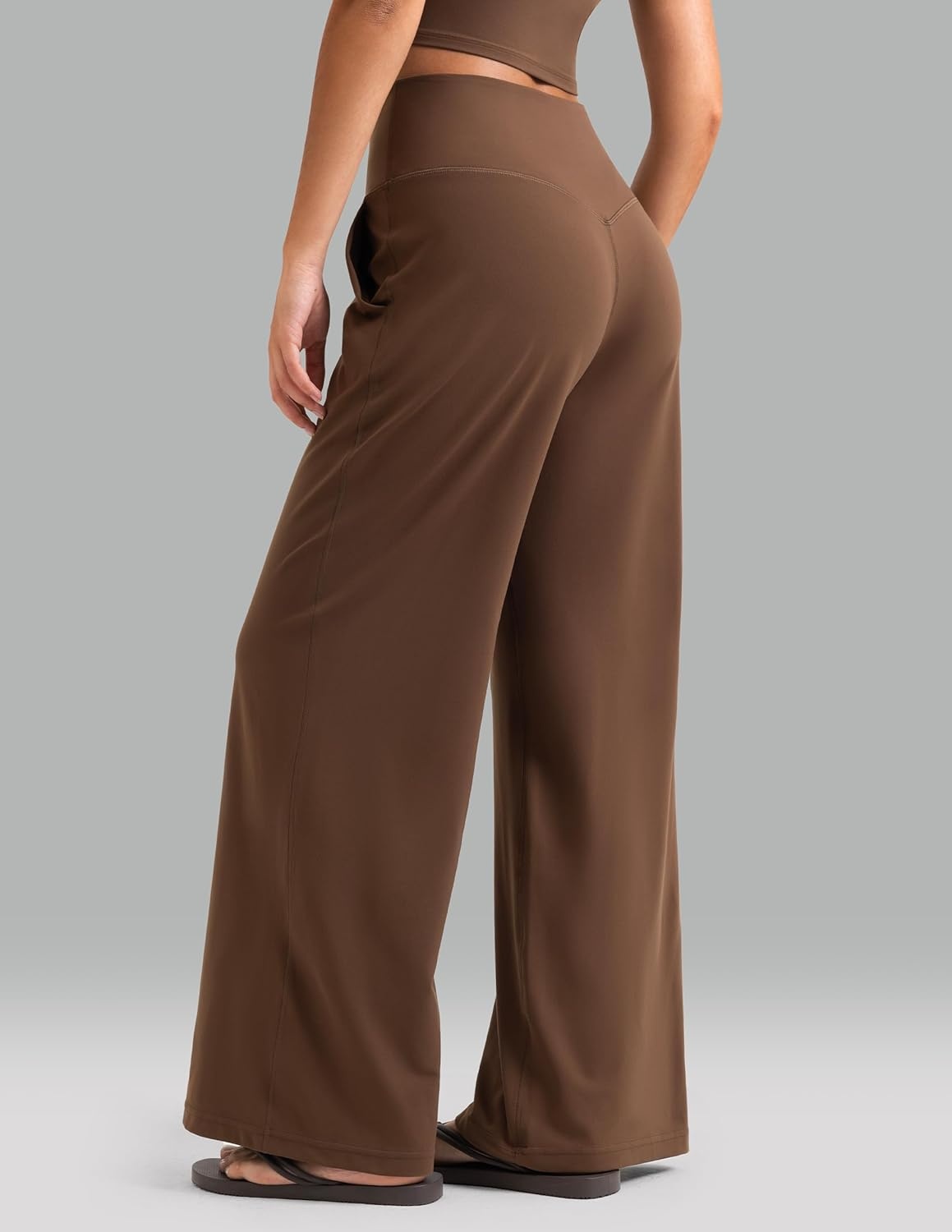 image:imageColorfulkoala Dreamlux Womens HighWaisted Wide Leg Yoga Pants Ultra Soft Casual Lounging Leggings 275295325 InseamCocoa