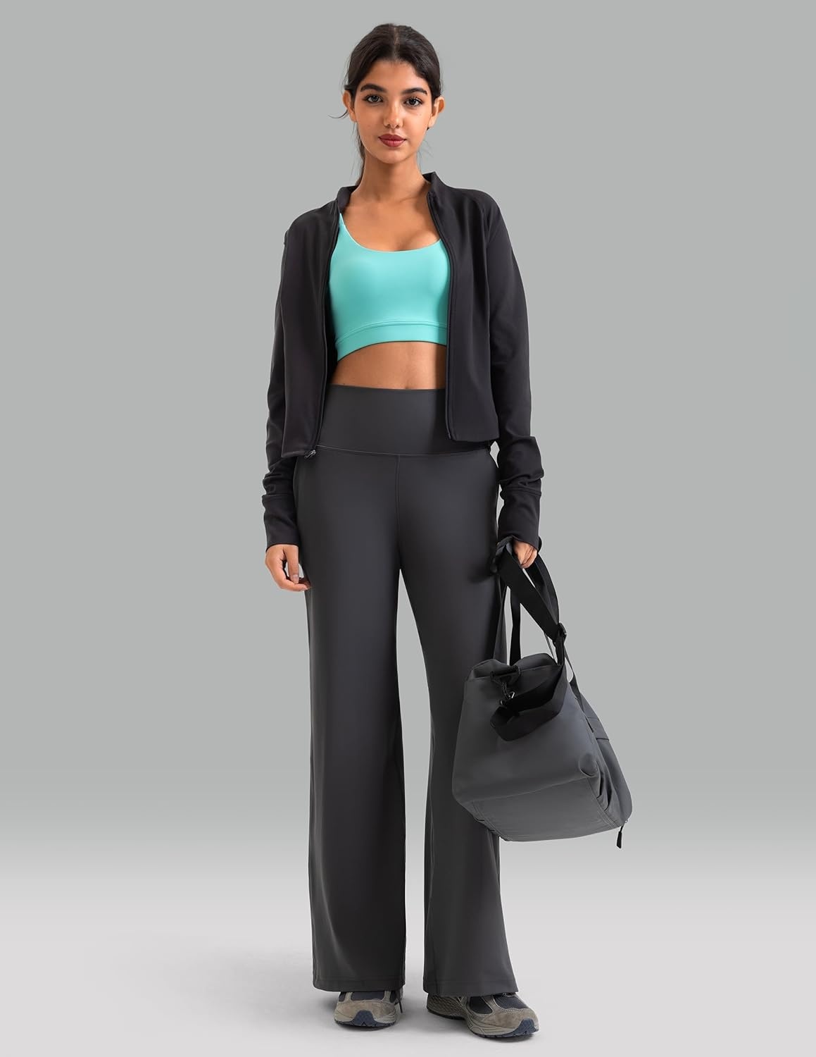 image:imageColorfulkoala Dreamlux Womens HighWaisted Wide Leg Yoga Pants Ultra Soft Casual Lounging Leggings 275295325 InseamDark Carbon