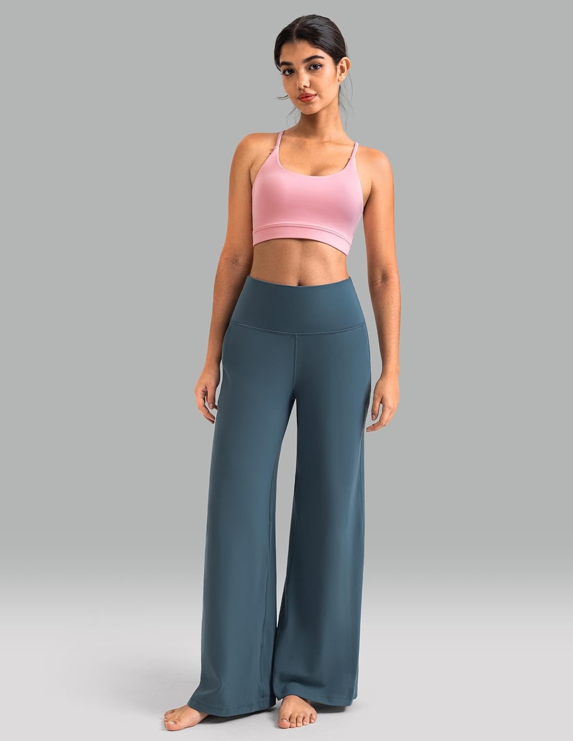 image:imageColorfulkoala Dreamlux Womens HighWaisted Wide Leg Yoga Pants Ultra Soft Casual Lounging Leggings 275295325 InseamDark Jasper