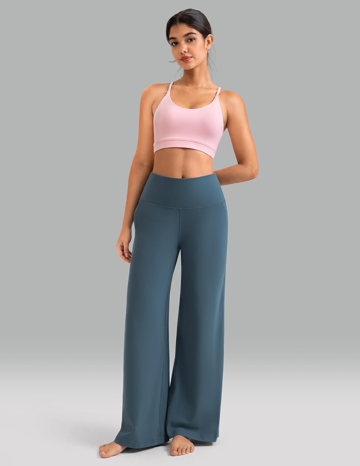 image:imageColorfulkoala Dreamlux Womens HighWaisted Wide Leg Yoga Pants Ultra Soft Casual Lounging Leggings 275295325 InseamDark Jasper