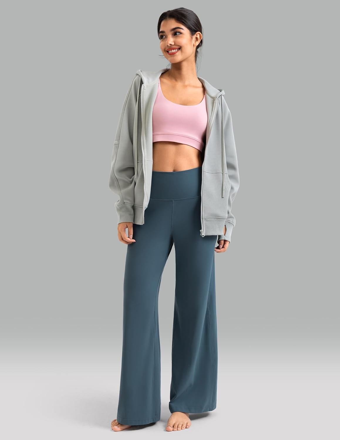 image:imageColorfulkoala Dreamlux Womens HighWaisted Wide Leg Yoga Pants Ultra Soft Casual Lounging Leggings 275295325 InseamDark Jasper