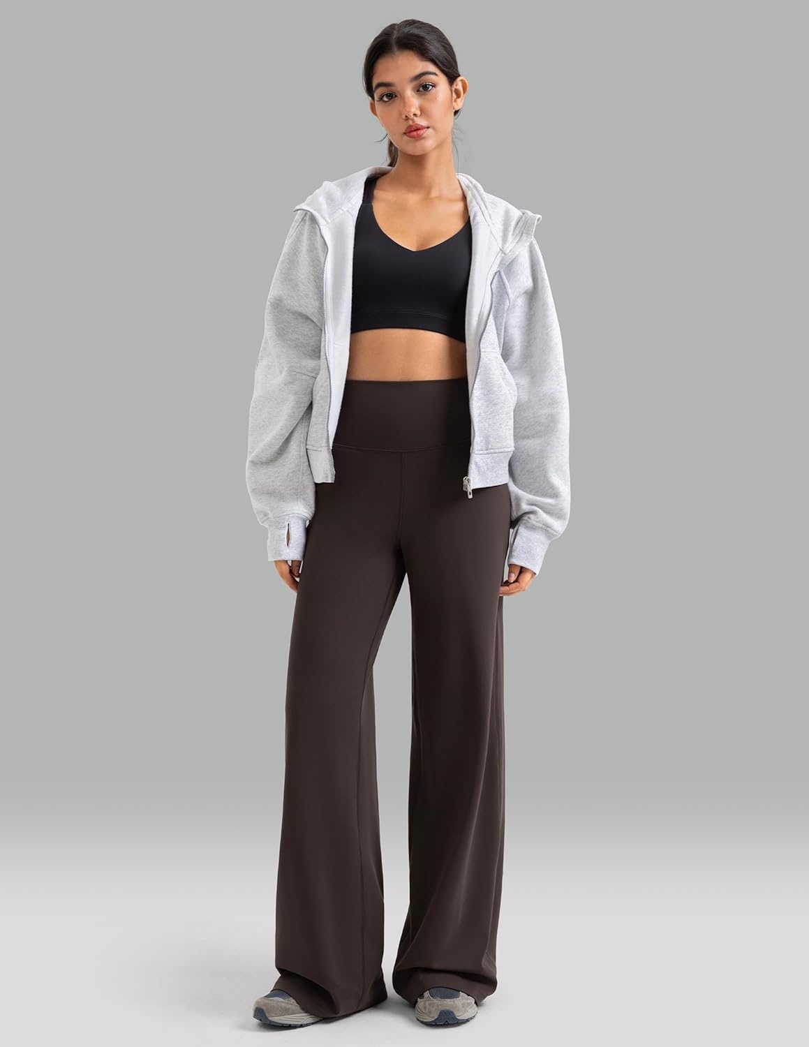 image:imageColorfulkoala Dreamlux Womens HighWaisted Wide Leg Yoga Pants Ultra Soft Casual Lounging Leggings 275295325 InseamEspresso