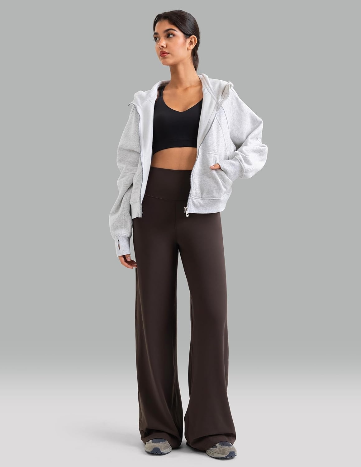 image:imageColorfulkoala Dreamlux Womens HighWaisted Wide Leg Yoga Pants Ultra Soft Casual Lounging Leggings 275295325 InseamEspresso