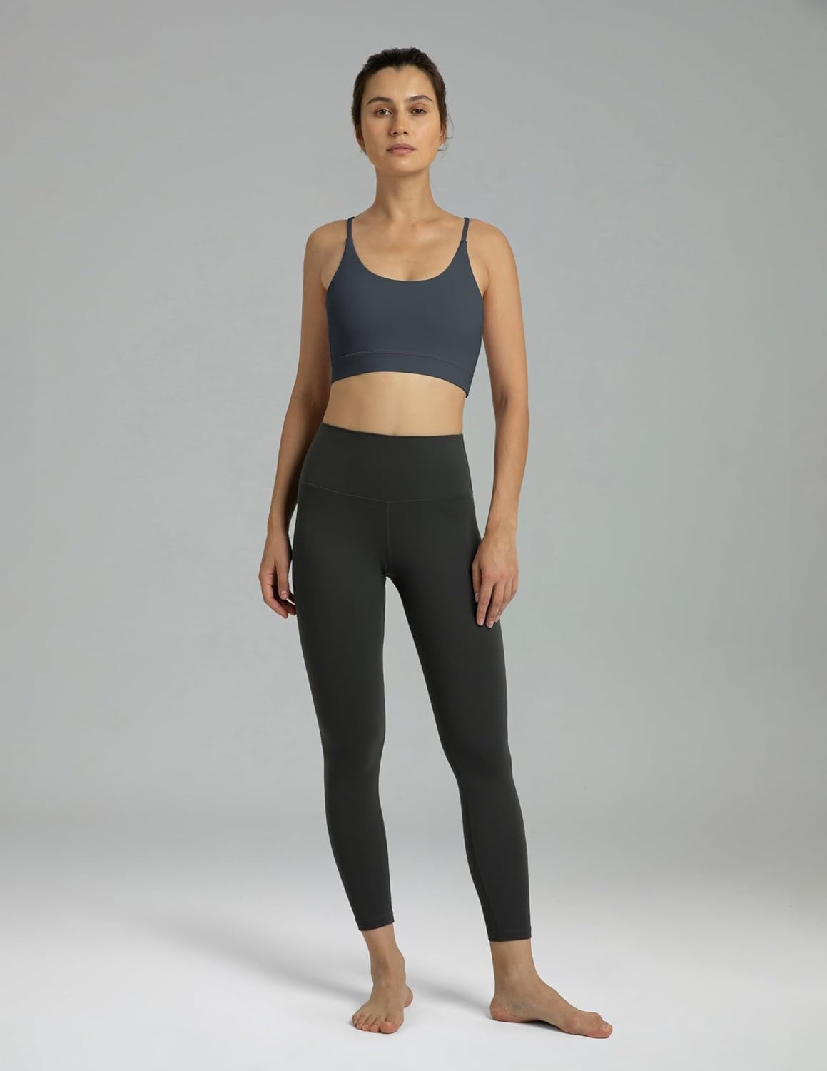 image:imageColorfulkoala Womens Dreamlux Bowknot Strappy Sports Bras Light Impact Workout Yoga TopsBlue Ink