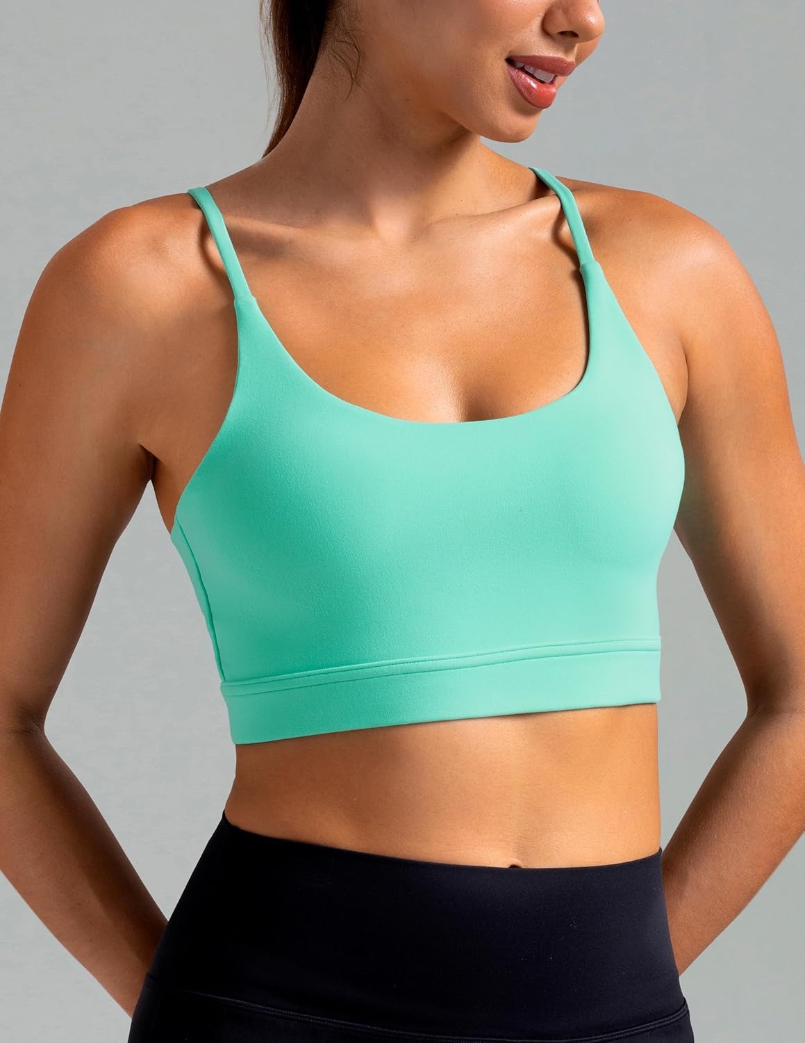 image:imageColorfulkoala Womens Dreamlux Bowknot Strappy Sports Bras Light Impact Workout Yoga TopsCockatoo