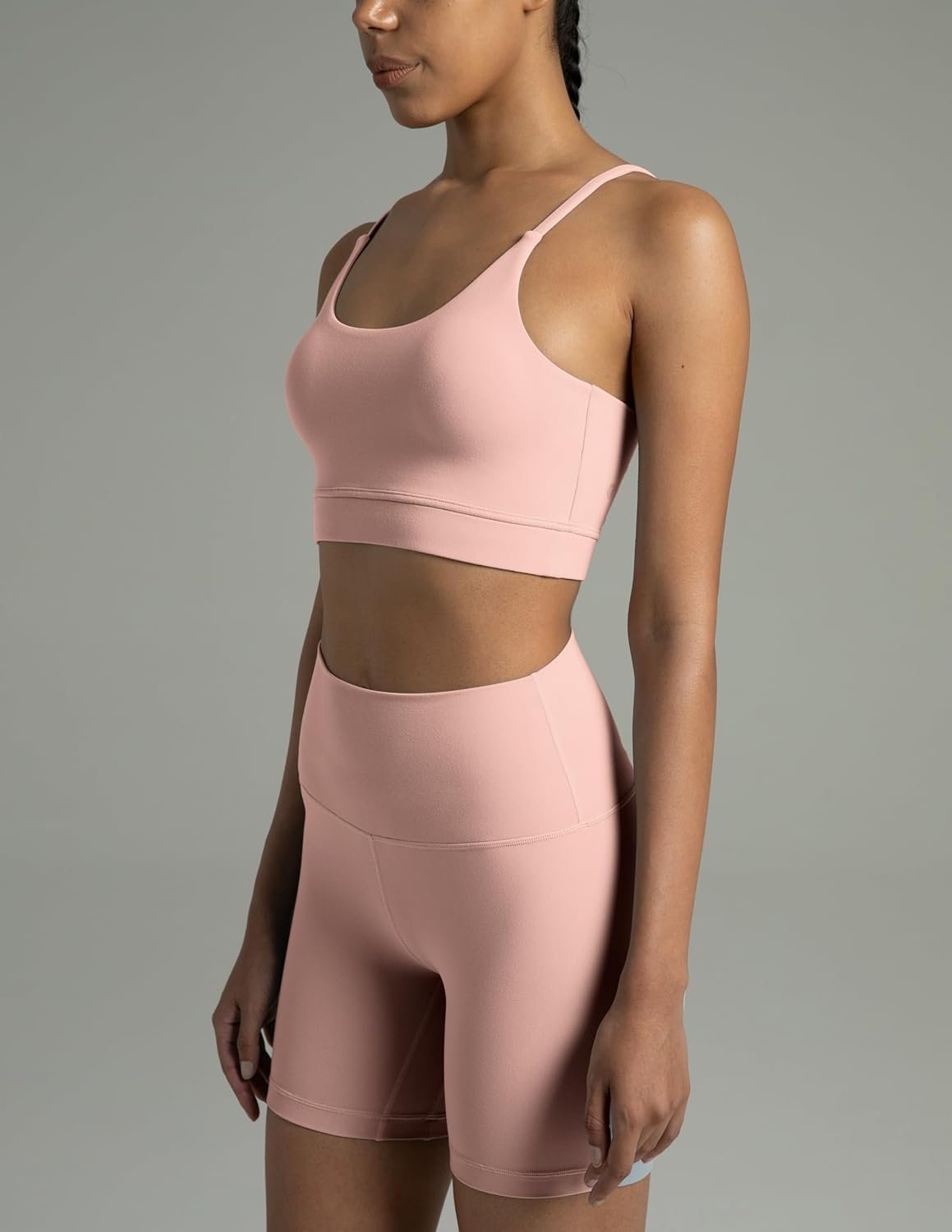 image:imageColorfulkoala Womens Dreamlux Bowknot Strappy Sports Bras Light Impact Workout Yoga TopsIcy Pink