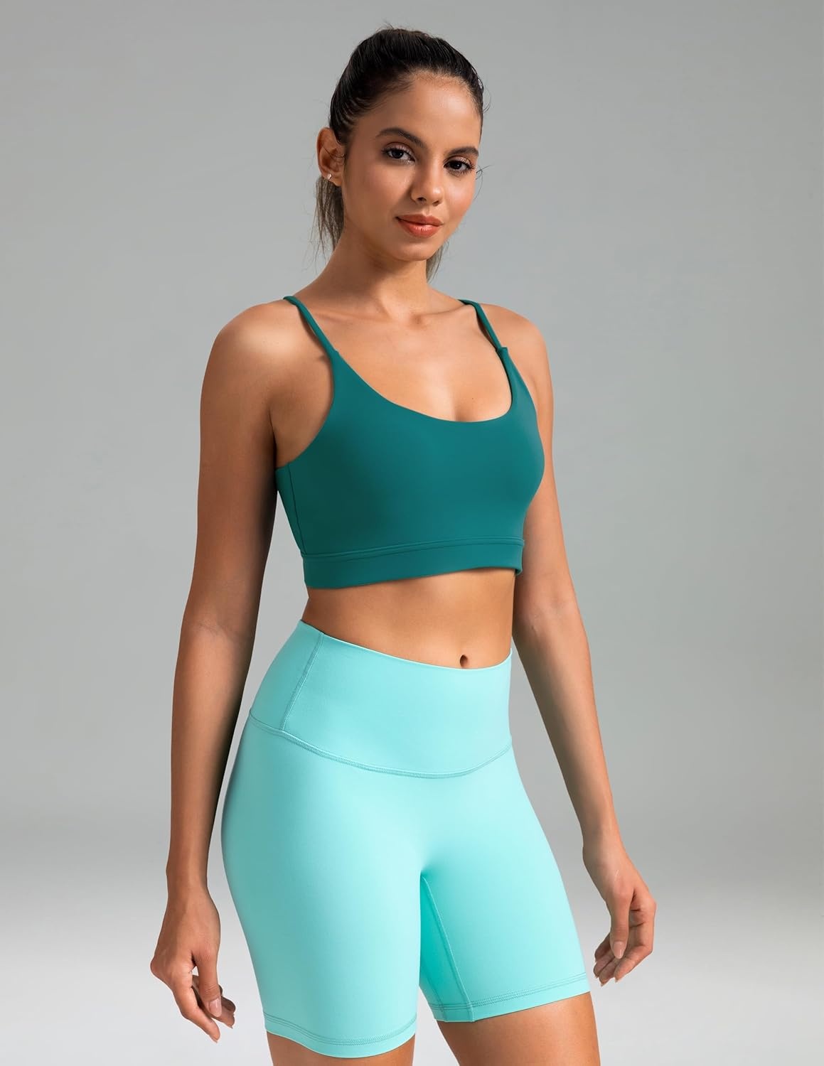 image:imageColorfulkoala Womens Dreamlux Bowknot Strappy Sports Bras Light Impact Workout Yoga TopsNavigate