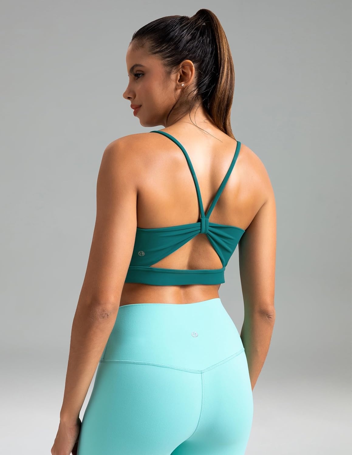 image:imageColorfulkoala Womens Dreamlux Bowknot Strappy Sports Bras Light Impact Workout Yoga TopsNavigate