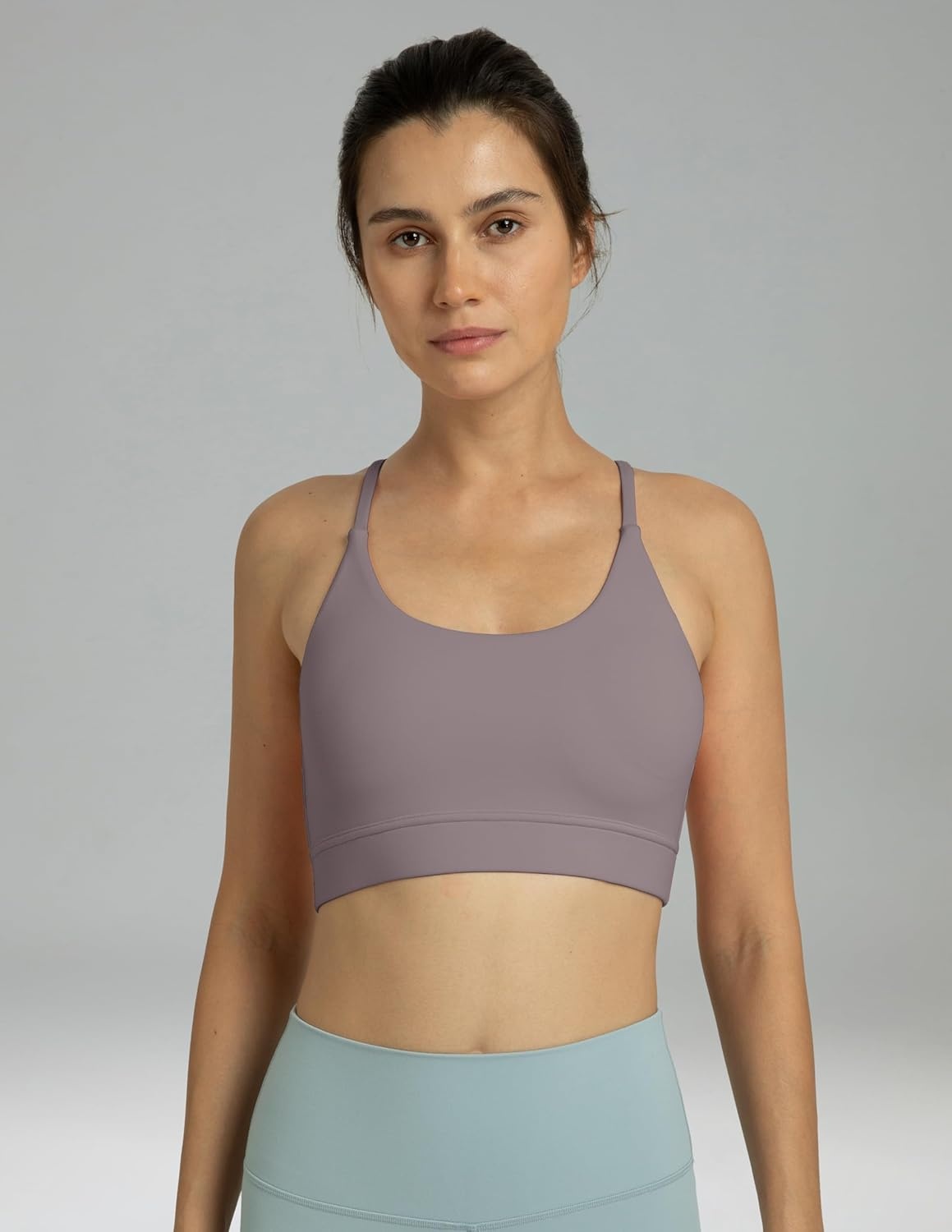 image:imageColorfulkoala Womens Dreamlux Bowknot Strappy Sports Bras Light Impact Workout Yoga TopsNirvana