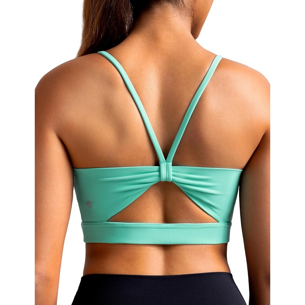 image:imageColorfulkoala Womens Dreamlux Bowknot Strappy Sports Bras Light Impact Workout Yoga TopsCockatoo
