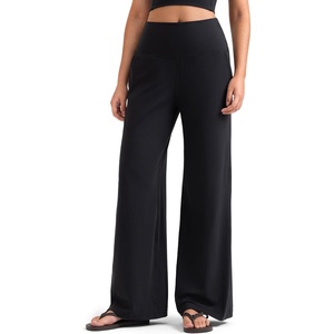image:imageColorfulkoala Dreamlux Womens HighWaisted Wide Leg Yoga Pants  Ultra Soft Casual Lounging Leggings 275295325 InseamBlack