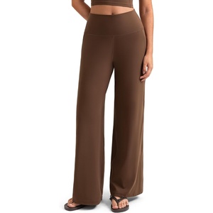 image:imageColorfulkoala Dreamlux Womens HighWaisted Wide Leg Yoga Pants  Ultra Soft Casual Lounging Leggings 275295325 InseamCocoa