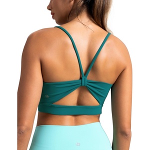 image:imageColorfulkoala Womens Dreamlux Bowknot Strappy Sports Bras Light Impact Workout Yoga TopsNavigate
