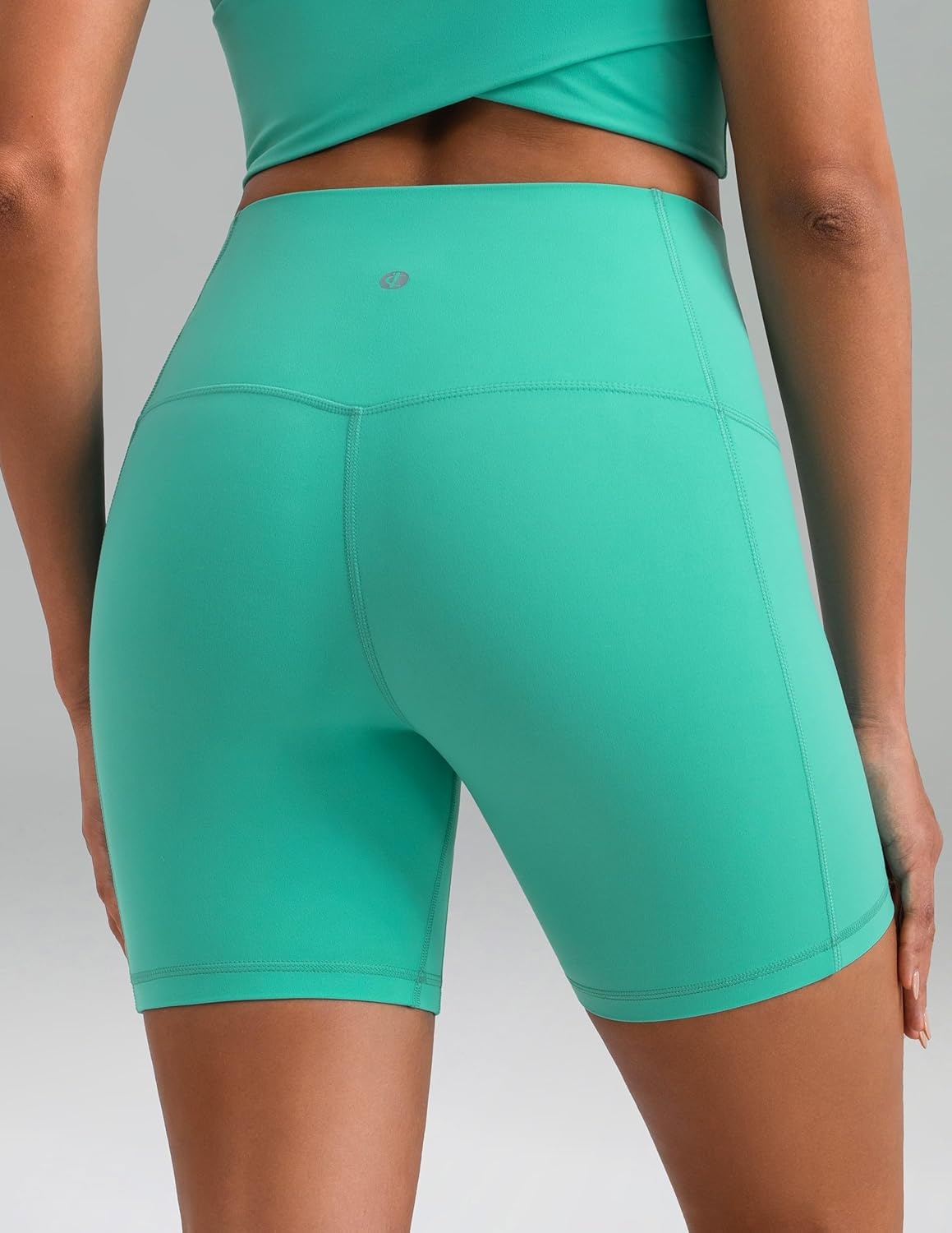 image:imageColorfulkoala Dreamlux No Front Seam High Waist Biker Shorts with Pockets for Women 6 Inseam Tummy Control Yoga ShortCockatoo
