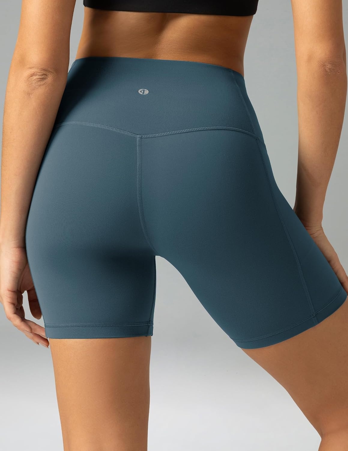image:imageColorfulkoala Dreamlux No Front Seam High Waist Biker Shorts with Pockets for Women 6 Inseam Tummy Control Yoga ShortDark Jasper