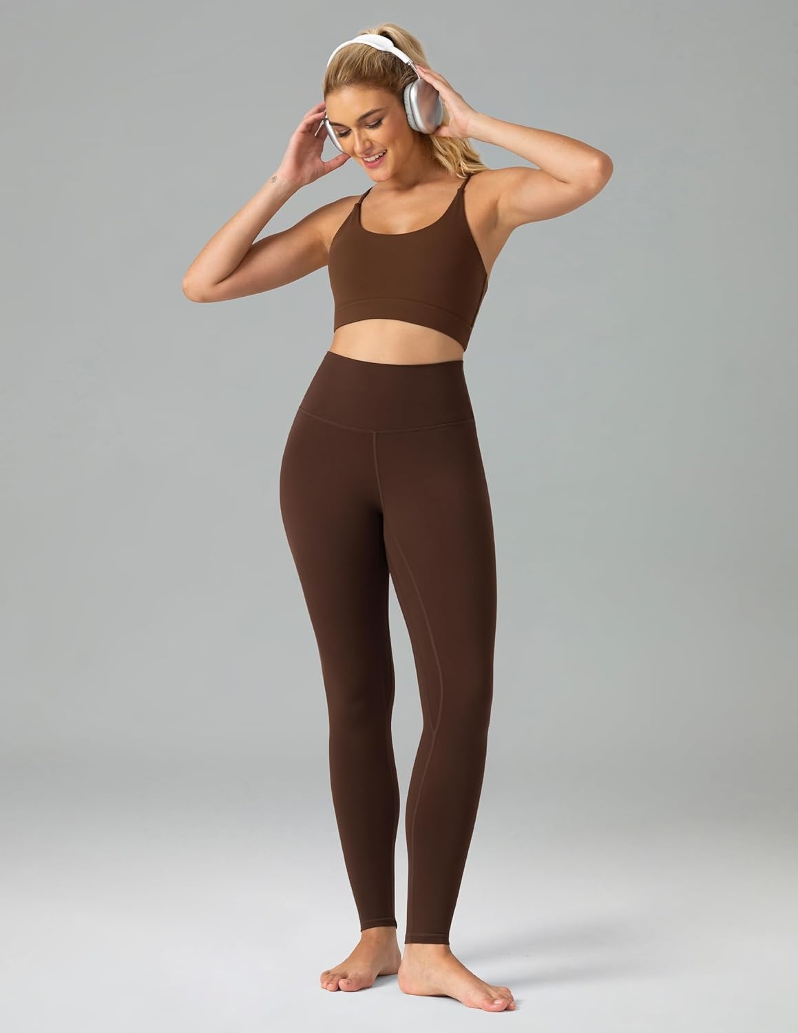 image:imageColorfulkoala Womens Buttery Soft High Waisted Yoga Pants FullLength LeggingsChestnut