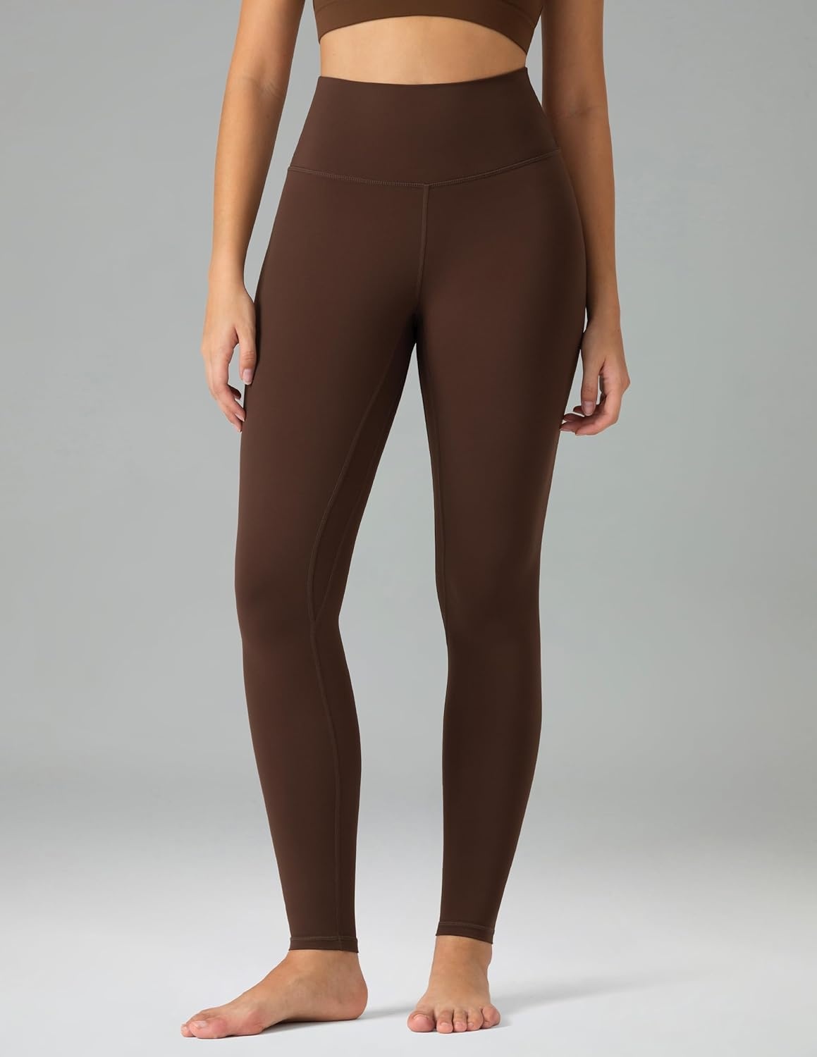 image:imageColorfulkoala Womens Buttery Soft High Waisted Yoga Pants FullLength LeggingsChestnut