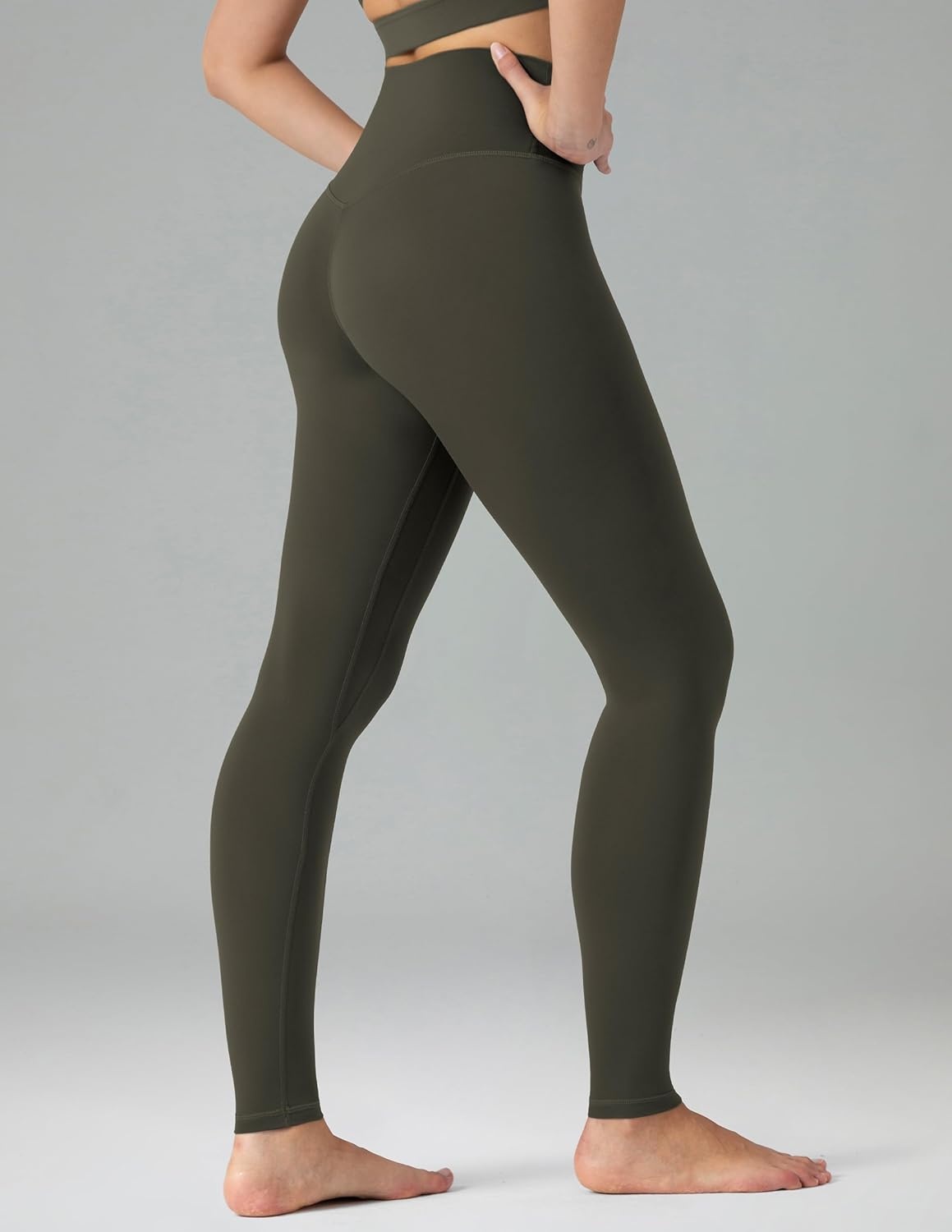 image:imageColorfulkoala Womens Buttery Soft High Waisted Yoga Pants FullLength LeggingsOlive Green